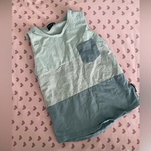 Little Bipsy Colorblock Tank Top in Mint, Gray, and Teal